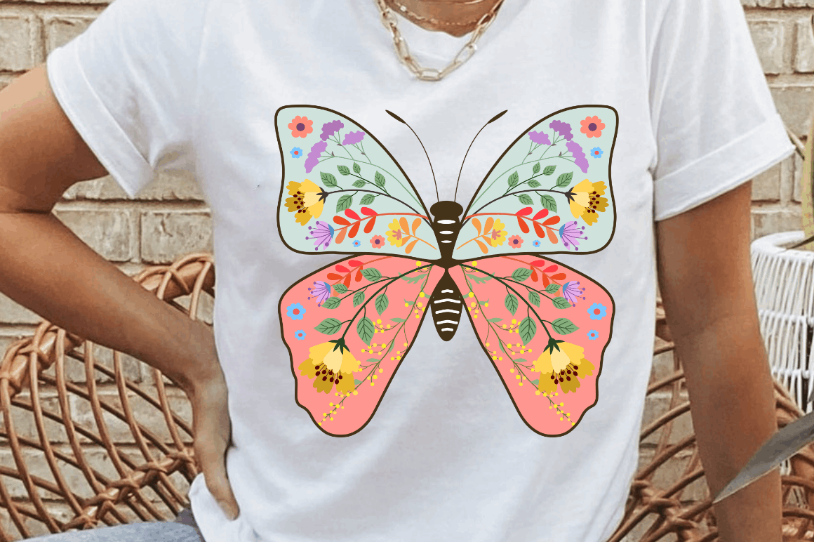 Floral Butterflies PNG Bundle