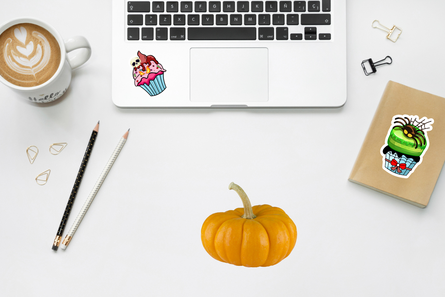 Halloween Cupcake Sticker SVG Bundle