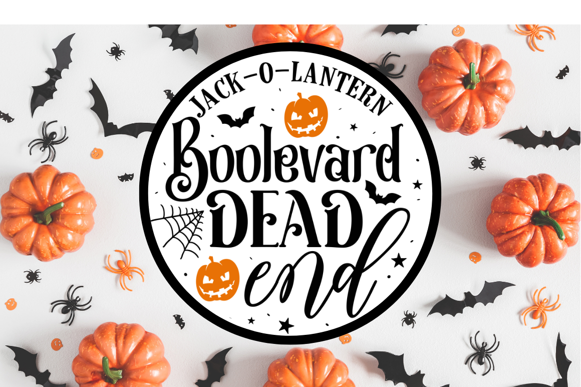 Farmhouse Halloween Round Sign SVG Bundle