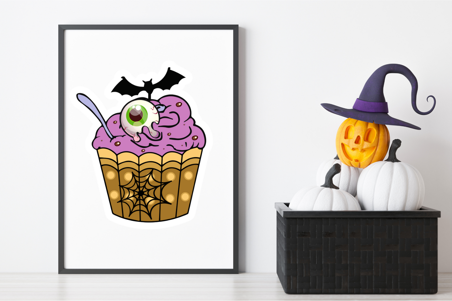 Halloween Cupcake Sticker SVG Bundle