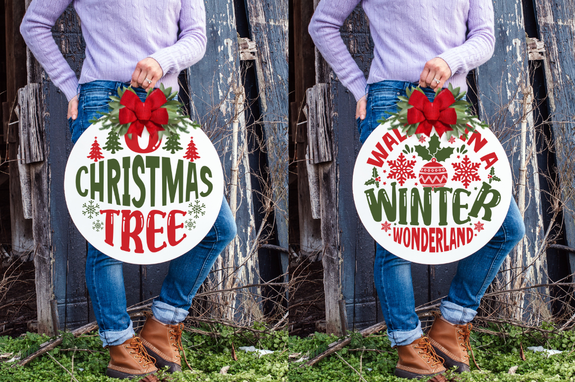 Christmas Round sign Bundle