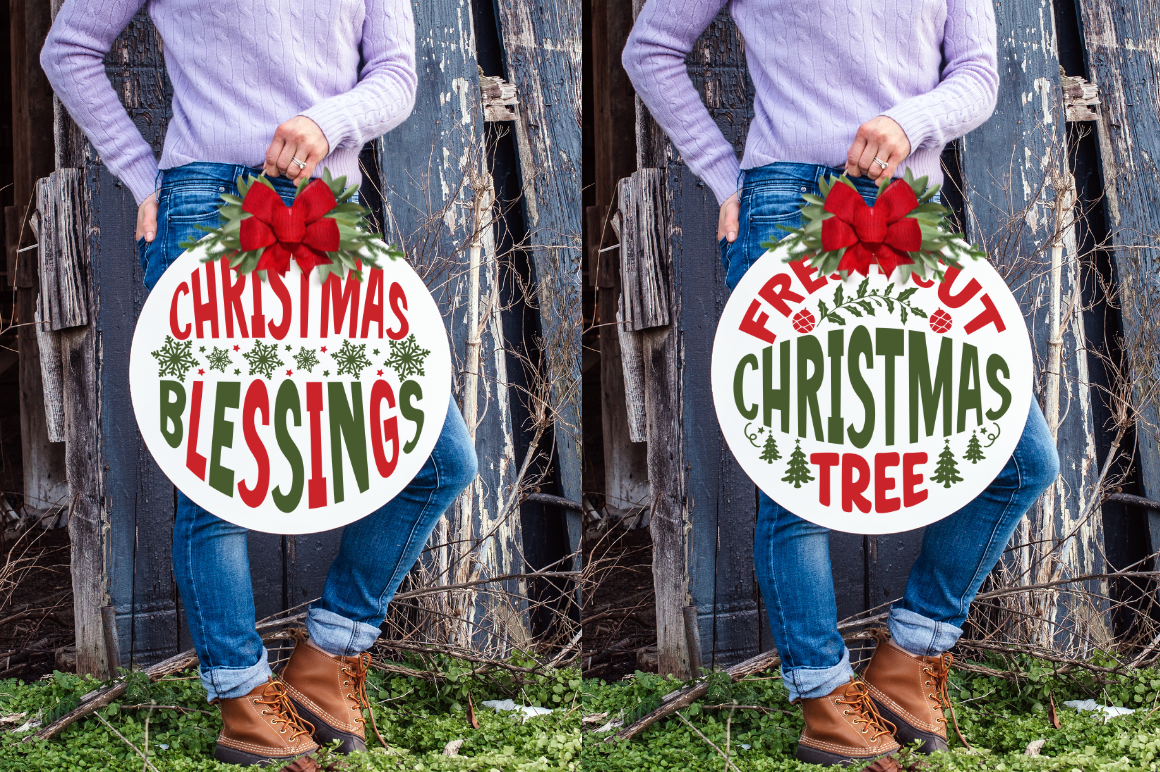 Christmas Round sign Bundle