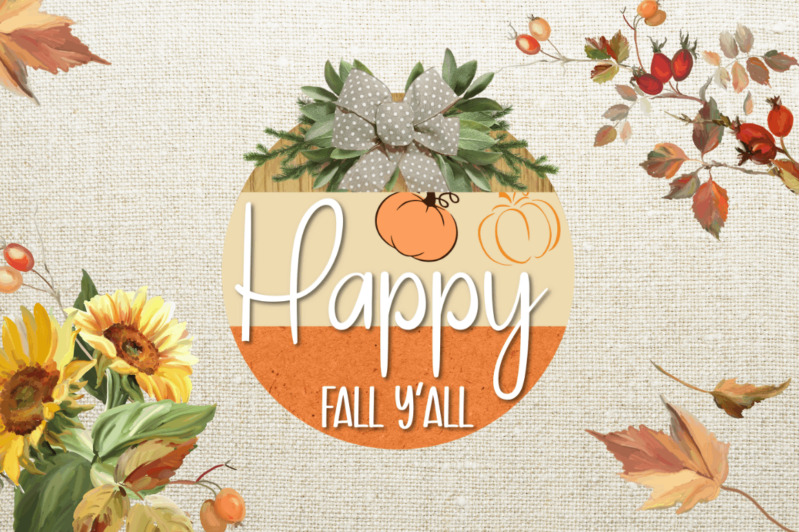 Fall Door Round Signs png Bundle