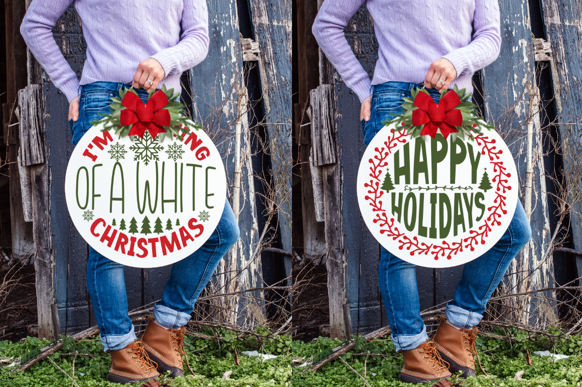 Christmas Round sign Bundle